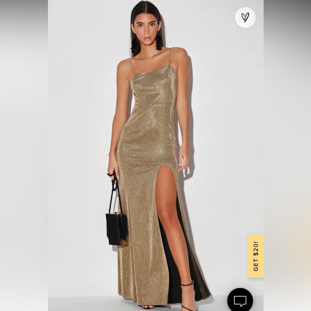 Elegant Gold Evening Dress